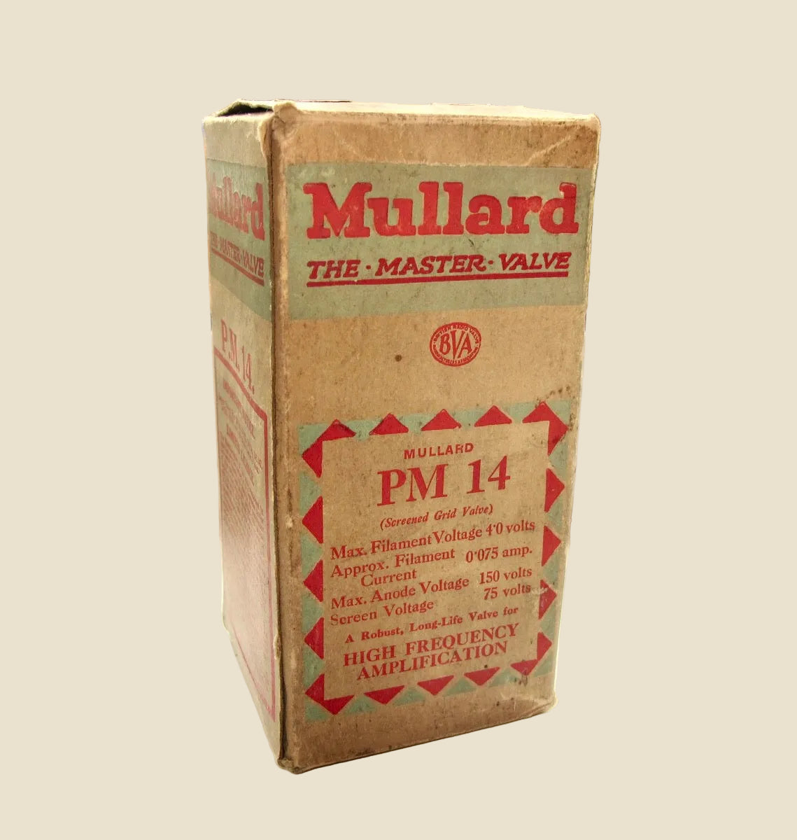 1920s Mullard PM14 Tetrode Radio Valve In Its Original Box