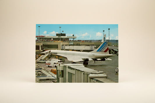 Vintage Concorde Postcard Featuring Concorde at Frankfurt Main Airport by Michel & co