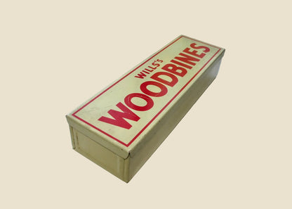 Vintage Set of 28 Wills's Woodbine Dominoes Empire Size In A White Tin Box