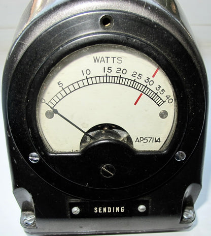 Vintage Analogue Watt Test Meter In a Case Used in RF Radio Transmission Sending