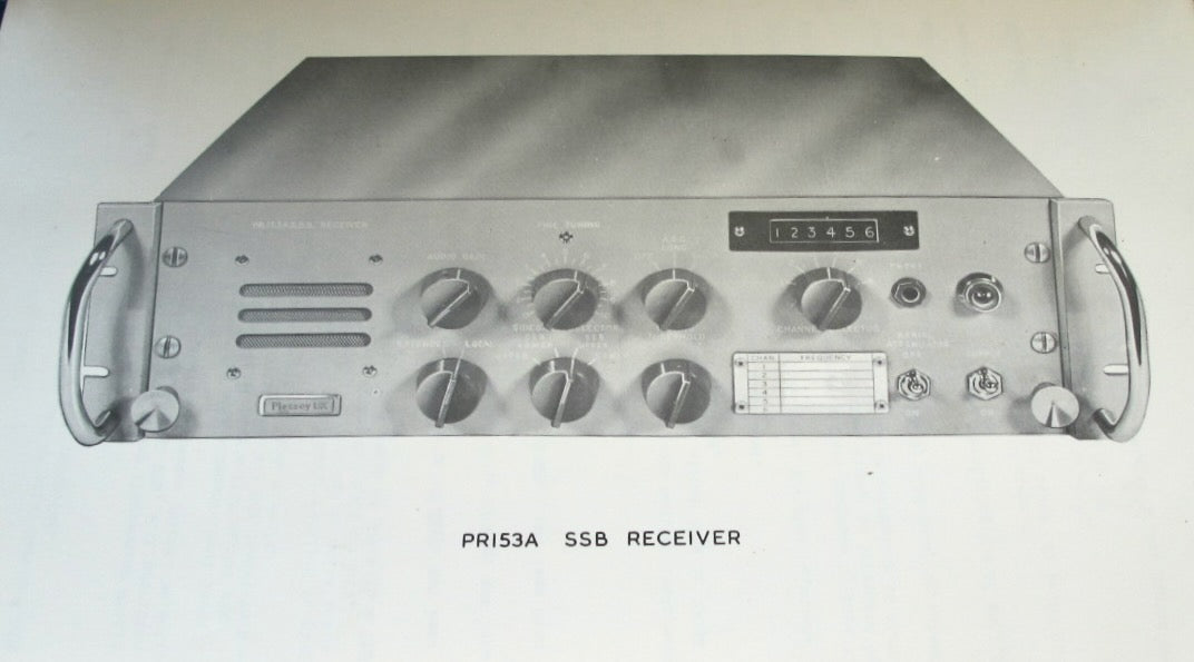 1969 Plessey Service Manual For A PR153A Single Side Band (SSB) Receiver