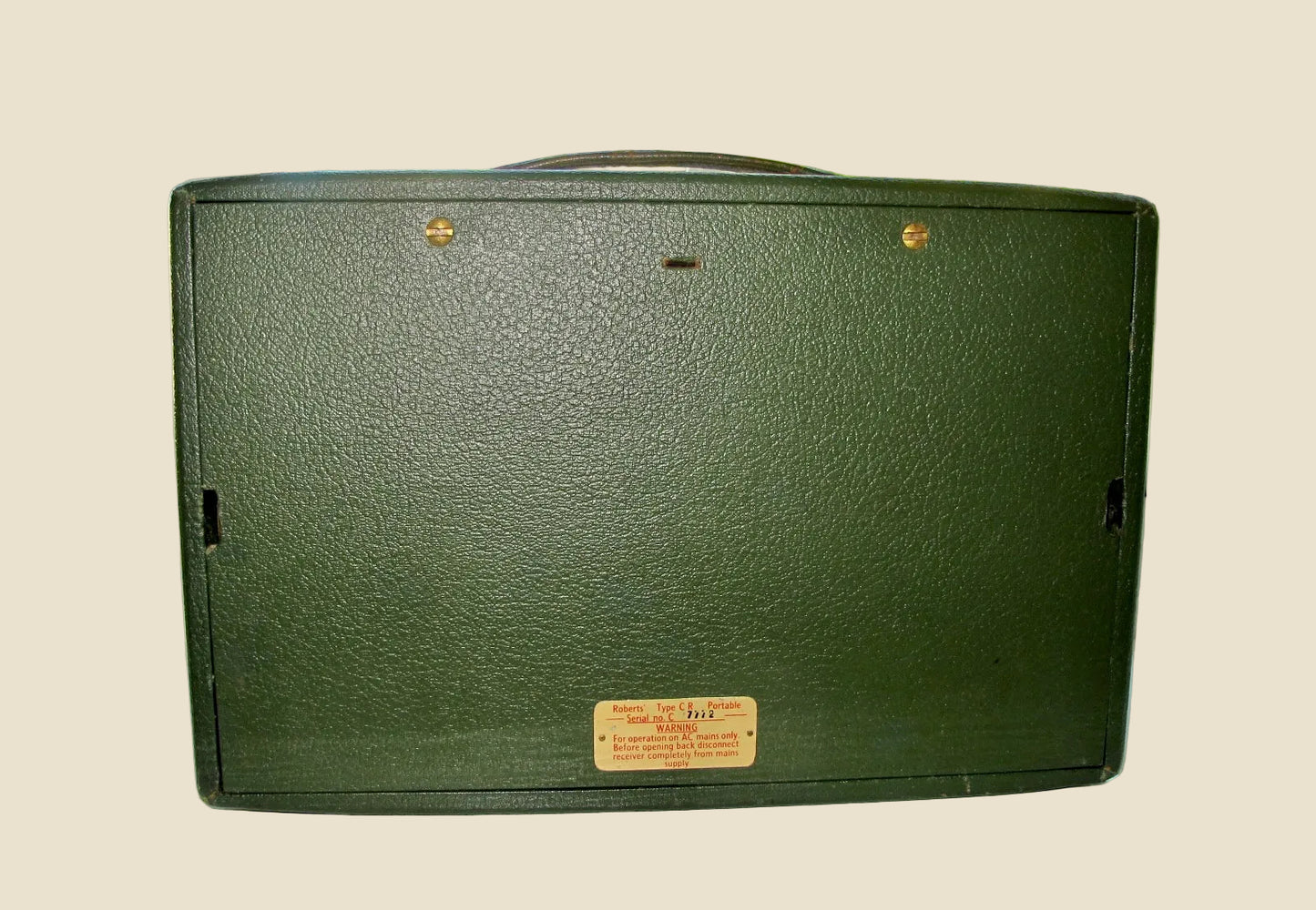1950s Roberts Green CR Valve Portable Radio For Display Only