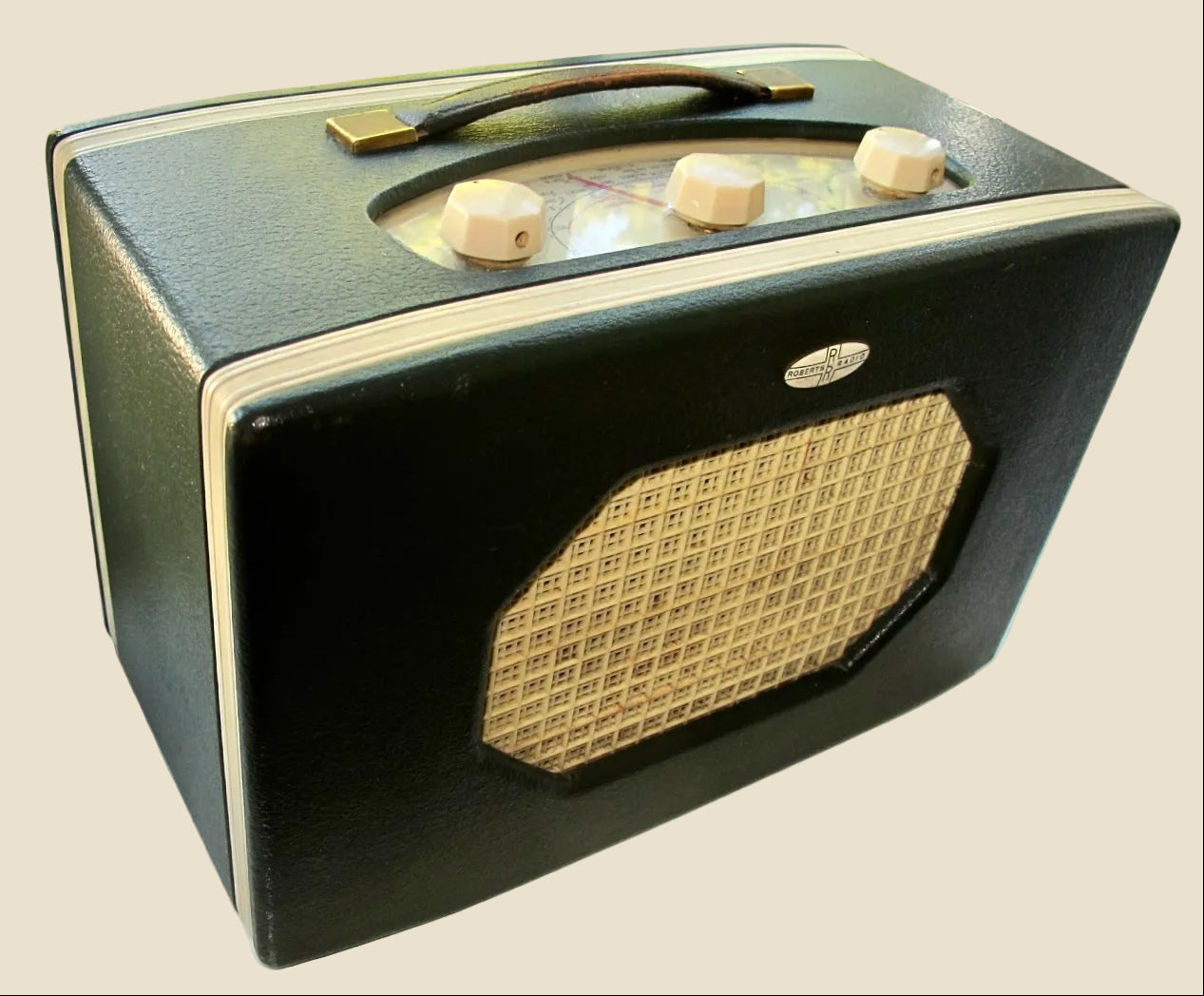 1950s Roberts Green CR Valve Portable Radio For Display Only