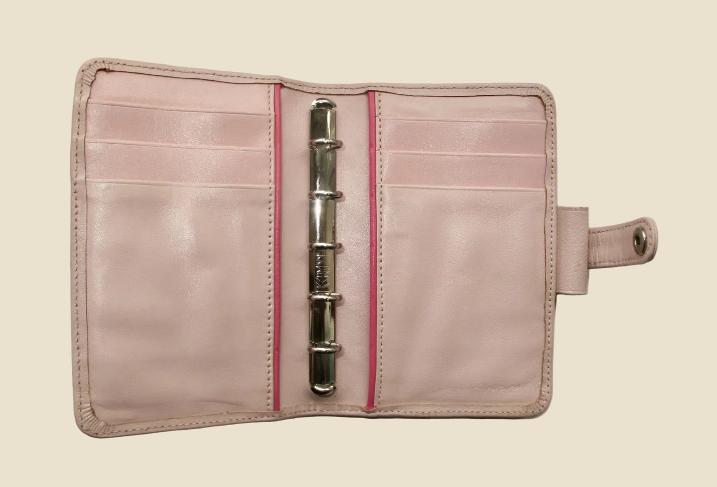 Vintage Pink Radley Filofax Mini Style A7 5 Ring Personal Organiser