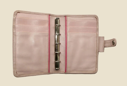 Vintage Pink Radley Filofax Mini Style A7 5 Ring Personal Organiser
