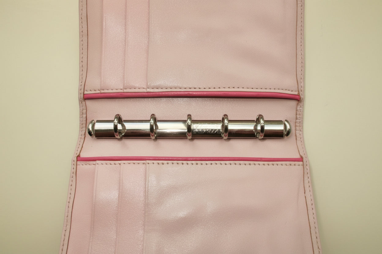 Vintage Pink Radley Filofax Mini Style A7 5 Ring Personal Organiser