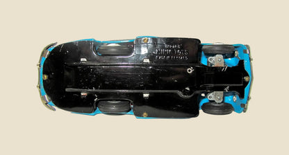 Vintage Blue Triang Minic No.2 Clockwork Scale Model Four Speed Sports Car