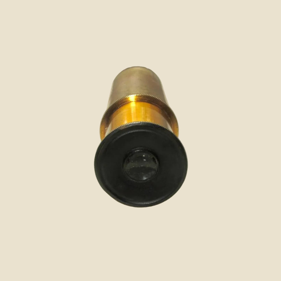 Antique Portable Brass Drum Microscope In a Wood Case