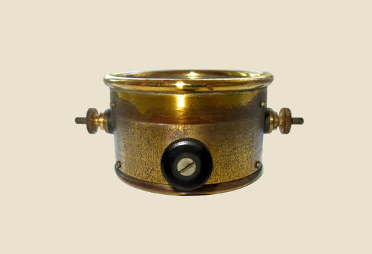 Antique Early 20th Century Brass Ammeter 5-0-5 Milliamp Scale