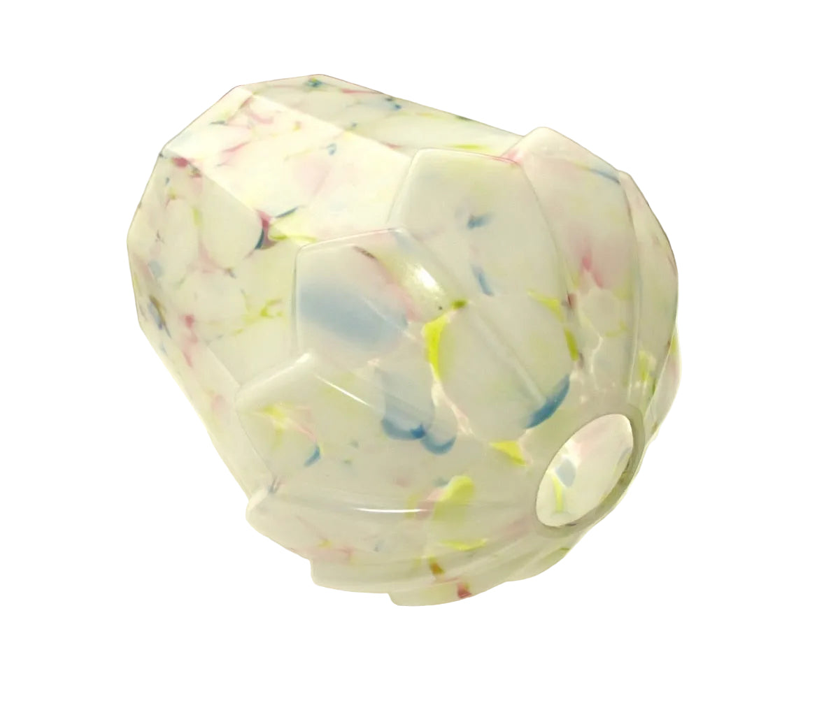 Art Deco Multicoloured / White Mottled Glass Pendant Light / Lamp Shade