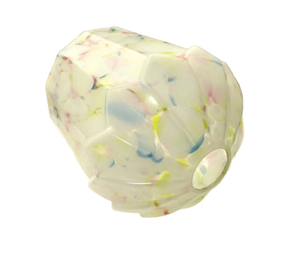 Art Deco Multicoloured / White Mottled Glass Pendant Light / Lamp Shade