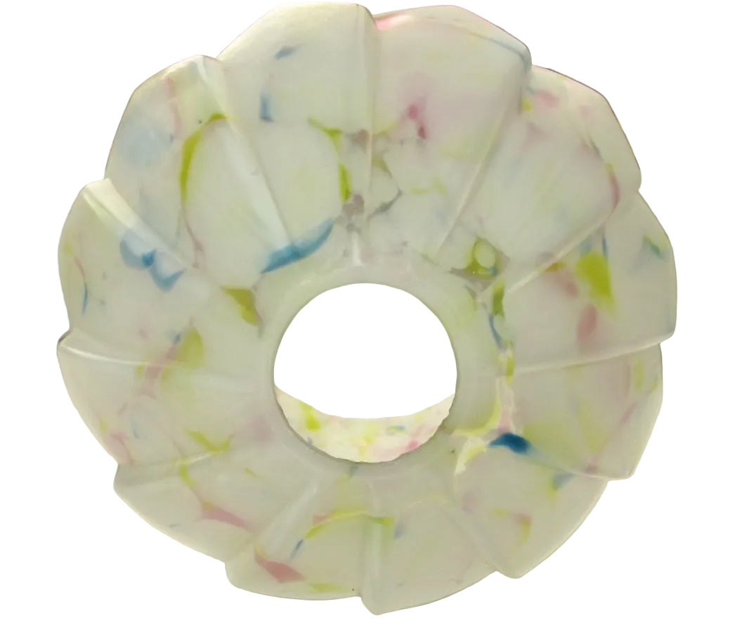 Art Deco Multicoloured / White Mottled Glass Pendant Light / Lamp Shade