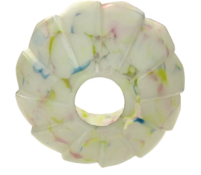 Art Deco Multicoloured / White Mottled Glass Pendant Light / Lamp Shade