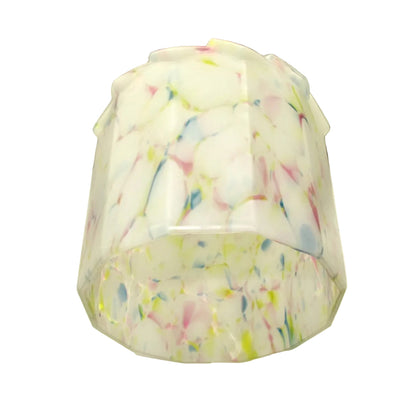 Art Deco Multicoloured / White Mottled Glass Pendant Light / Lamp Shade