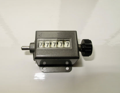 Vintage ENM 1W7 5-Digit Mechanical Revolution Counter In Its Original Box