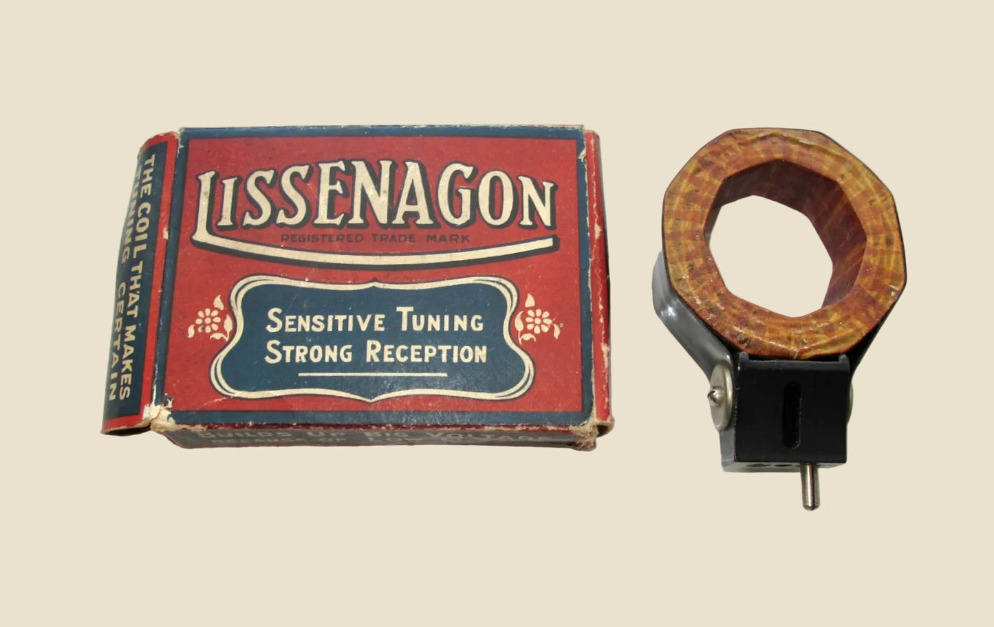 Boxed Lissenagon 150 Standard Basketweave Coil For 1920s TRF Radio