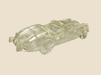 Vintage Cast Glass Jaguar XK120 OTS Car Desk Paperweight