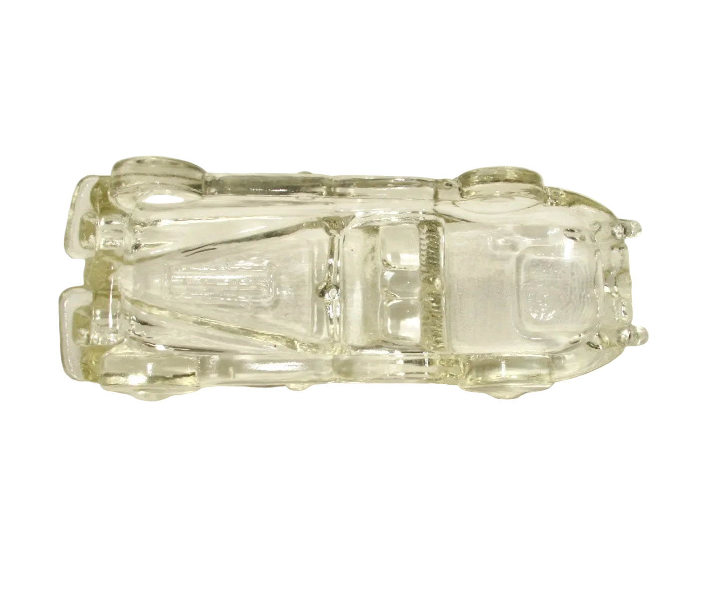 Vintage Cast Glass Jaguar XK120 OTS Car Desk Paperweight