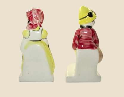 Vintage Royal Stuart Bone China Dutch Children Bookends By Spencer Stevenson