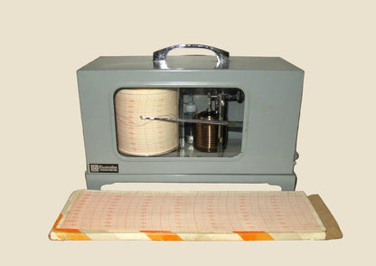 Vintage Hisamatsu TN-6 Barograph With Chart Paper