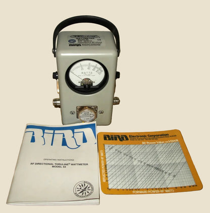 Preowned Bird Model 43 RF Directional Thruline Portable Wattmeter With Five Elements