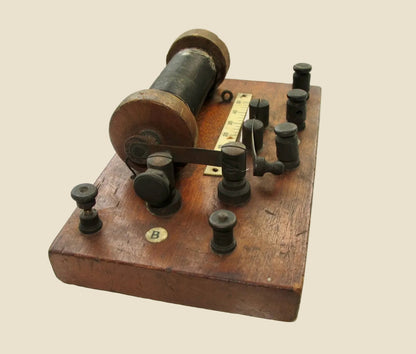Antique Induction / Spark Gap / Ruhmkorff Coil With Rule Measure