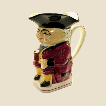 Vintage Devonmoor Art Pottery Toby Jug With Red Coat / Trousers