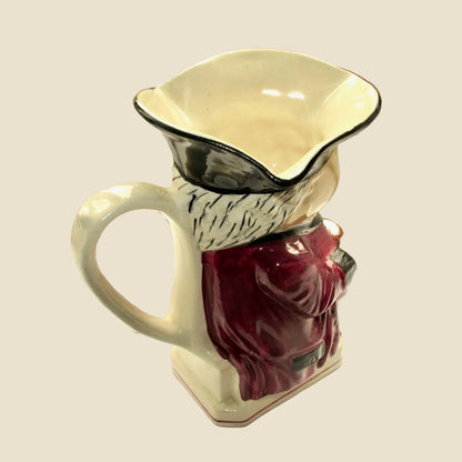 Vintage Devonmoor Art Pottery Toby Jug With Red Coat / Trousers