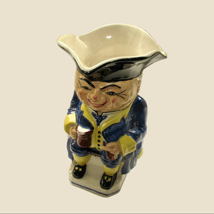 Vintage Devonmoor Art Pottery Toby Jug With Blue Coat / Trousers