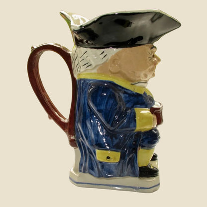 Vintage Devonmoor Art Pottery Toby Jug With Blue Coat / Trousers