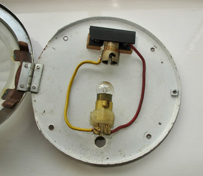 Interior Fluted Domed Glass And Chrome Bus Roof Light For A Leyland / AEC / Bristol Bus