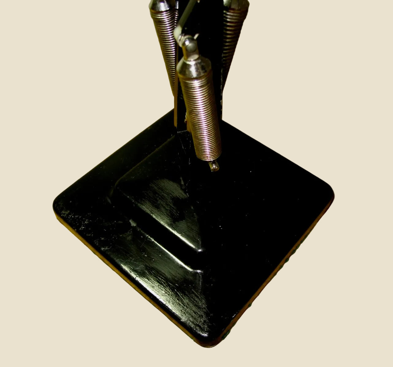 Vintage Anglepoise 1227 1960s Black Desk Lamp With Black Flex