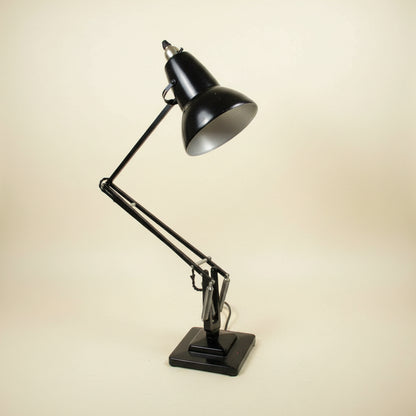 Vintage Anglepoise 1227 1960s Black Desk Lamp With Black Flex