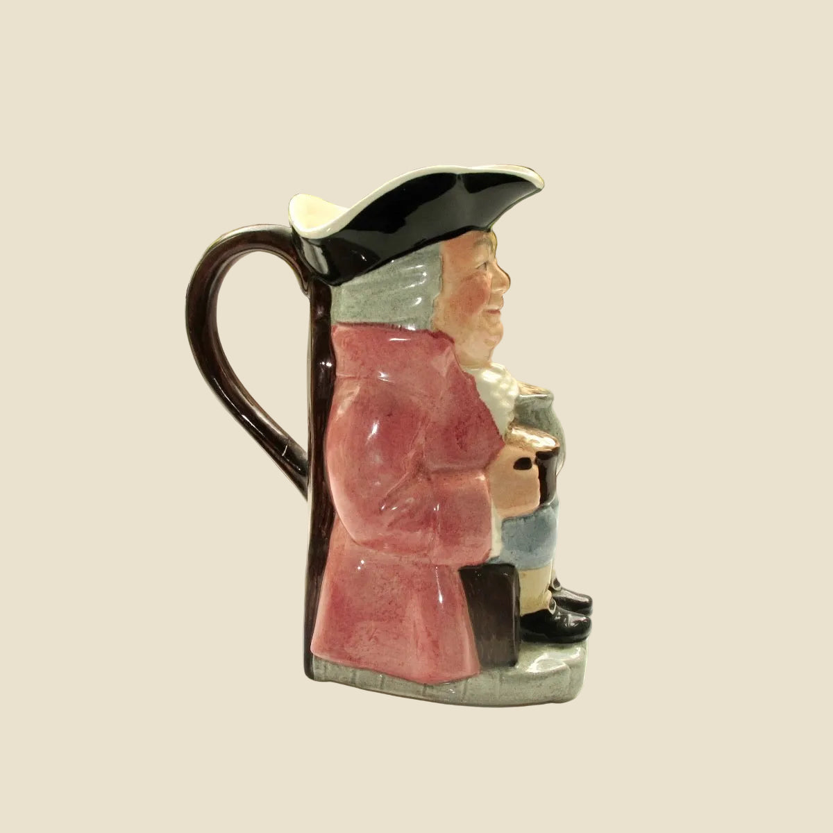 Vintage Kelsboro Ware Toby Jug With Pink Coat And Blue Trousers