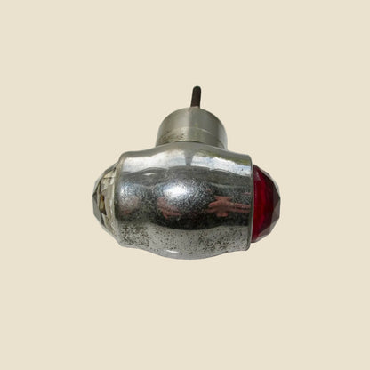 Antique Bicycle / Motorcycle Reflector With Two Glass Jewel Cut Lenses