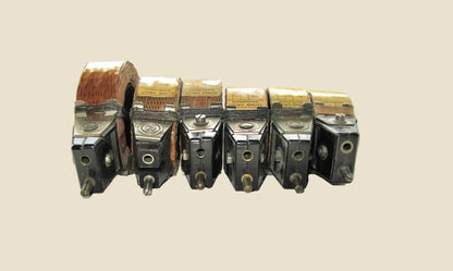 Set Of Six Igranic Honeycomb Duolateral Coils. TRF Coils From The 1930s
