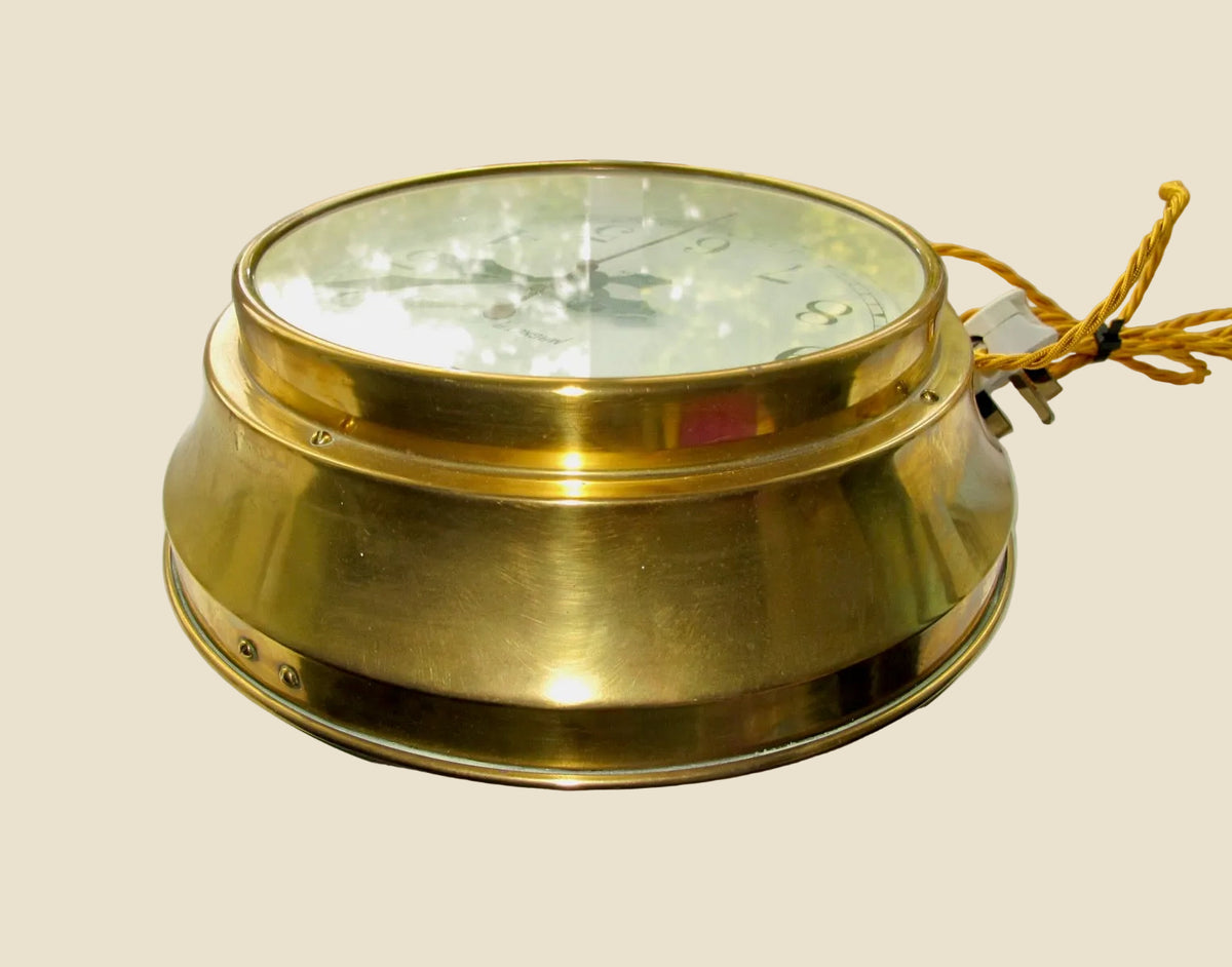 Vintage Electric London Magneta Brass Industrial Wall Clock