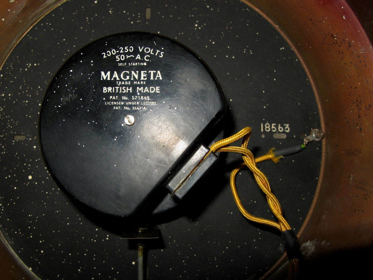 Vintage Electric London Magneta Brass Industrial Wall Clock