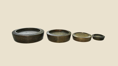 Vintage Brass Imperial Scale Weights. Set of Four: Half, Two, Four And Eight Ounce