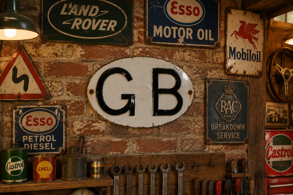 Vintage AA GB Touring Car Plate