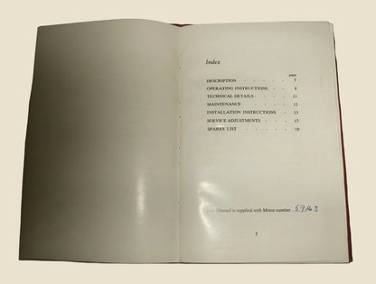 Manual For the Garrard Model 301 Transcription Motor
