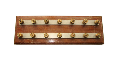 Antique GPO Telegraph Terminal Block / 14-Way Busbar Marked With A Crown and 71