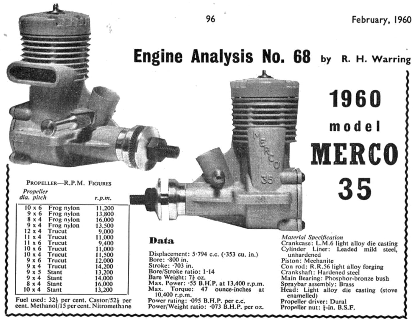 Vintage Merco 35 Model Aircraft Engine