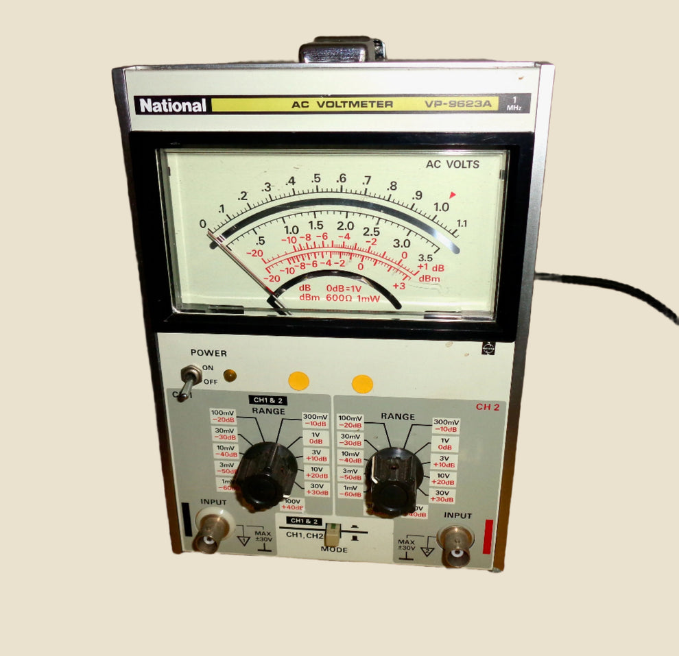 Ac Volmeter National AC Voltmeter VP9623A 1MHz 2 Channel – Mullard Antiques and ...