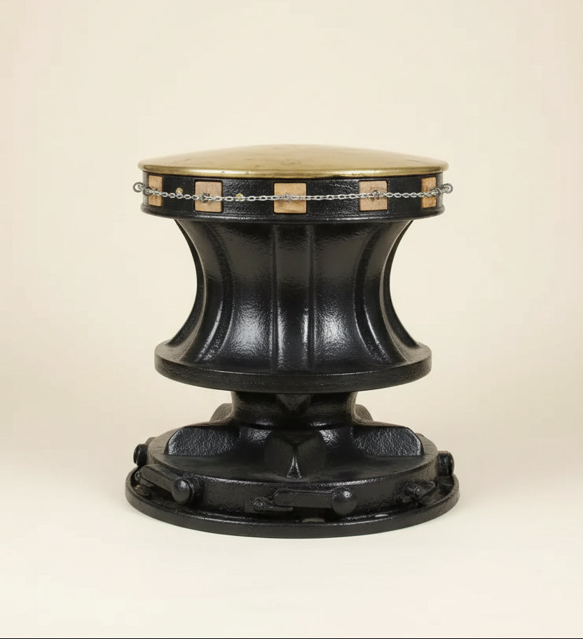 1935 Birmingham Sterling Silver Capstan Ink Well With Glass Insert And Bakelite Base
