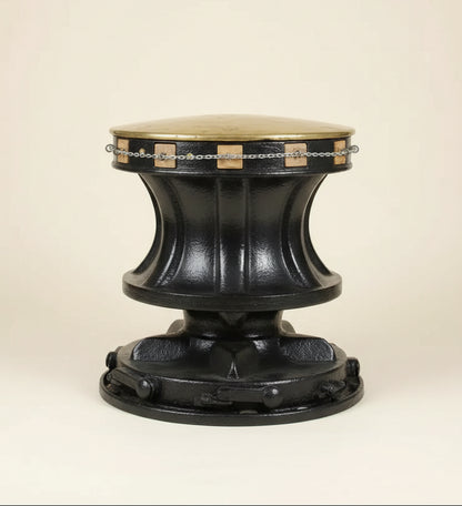 1935 Birmingham Sterling Silver Capstan Ink Well With Glass Insert And Bakelite Base