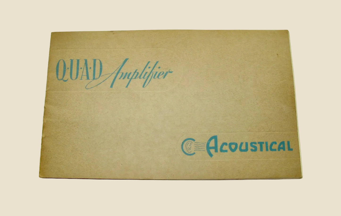 Original Acoustical Quad Amplifier Instruction / Specification Manual