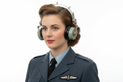 Pair Of WW2 WAAF Headphones For Microphone Assembly Type 1 10A/14728