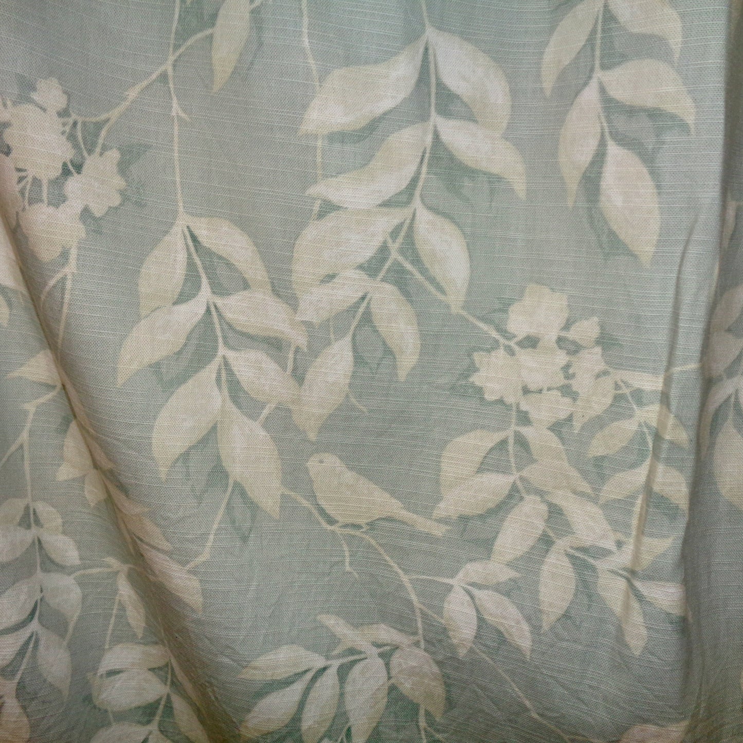 Preowned Laura Ashley Pale Blue & White Pencil Pleat Curtains 87x51 Inch