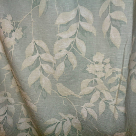 Preowned Laura Ashley Pale Blue & White Pencil Pleat Curtains 87x51 Inch